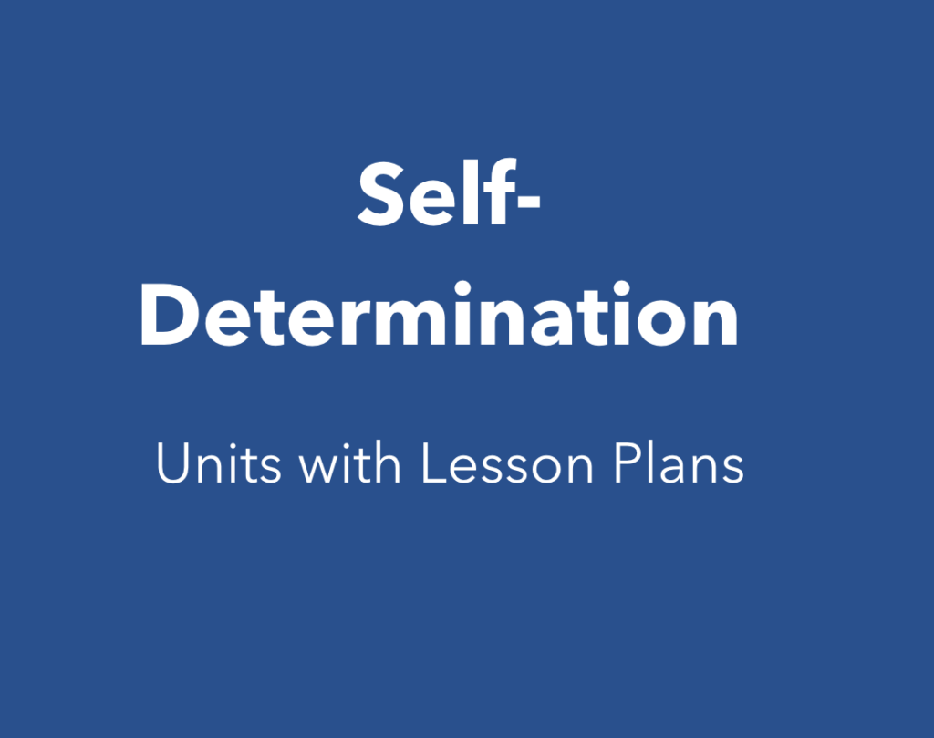 Self-determination units with lesson plans