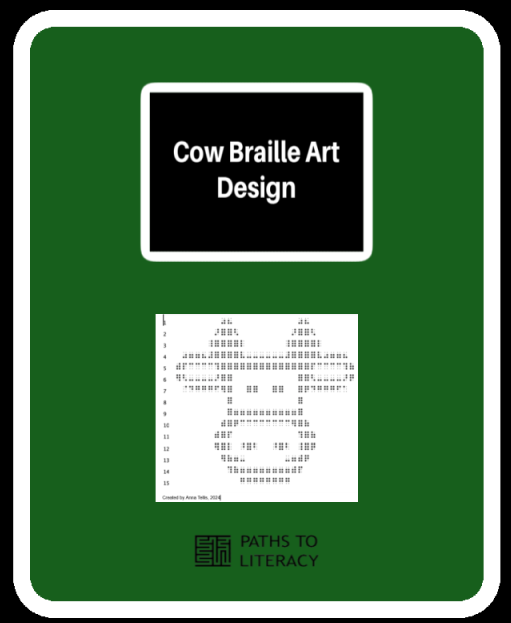 Cow Braille Art Design