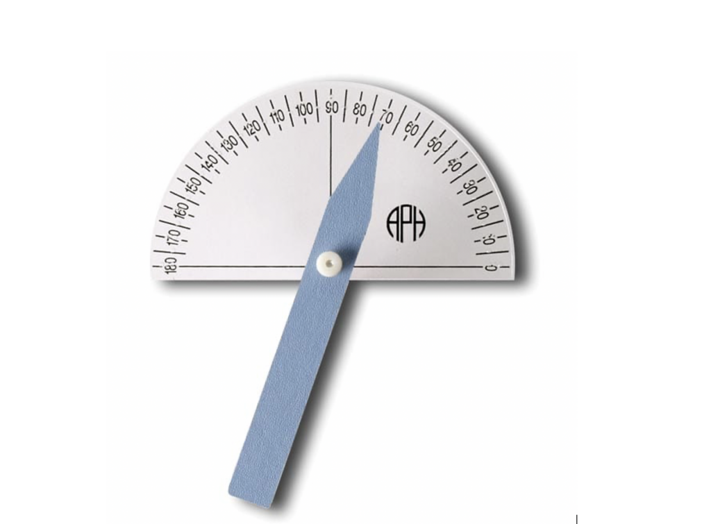 Braille-print protractor from APH