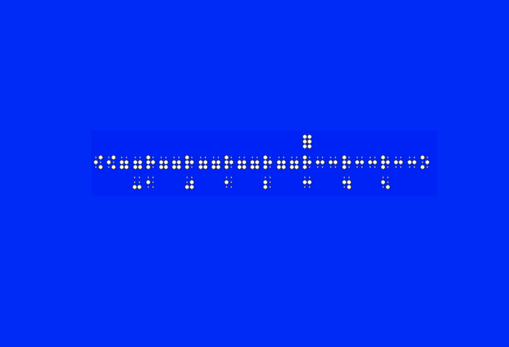 Braille number line